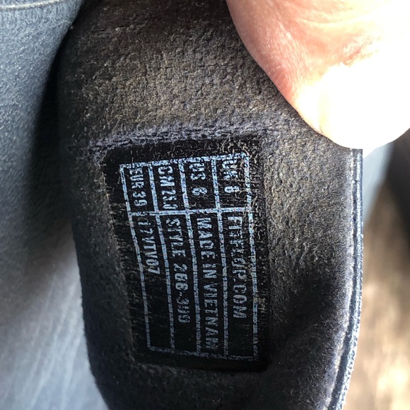 FitFlop Women's Navy Blue Leather Toe-Post Sandals Size 8 - Picture 9 of 10